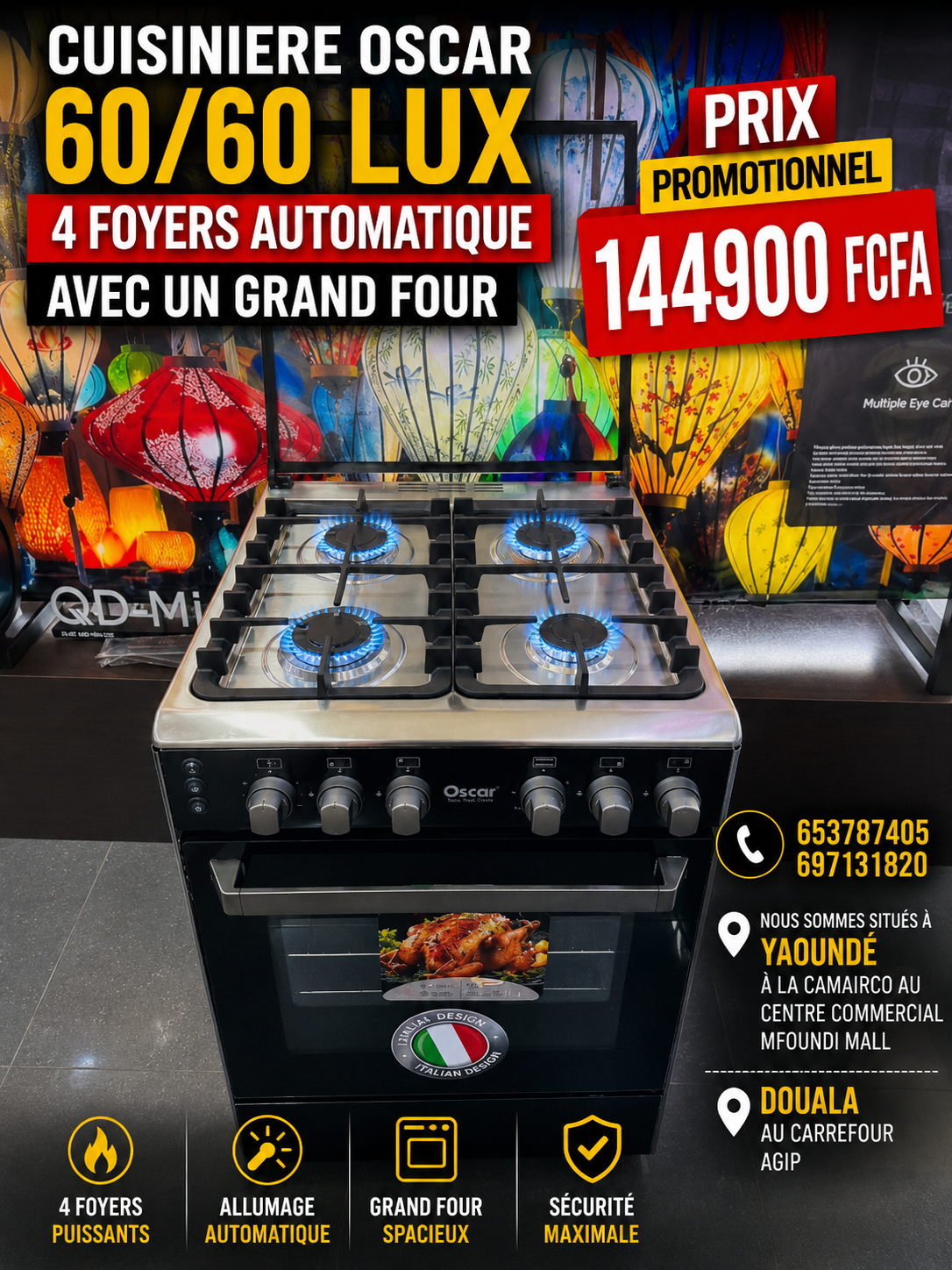 Cuisinière Oscar 60/60 lux