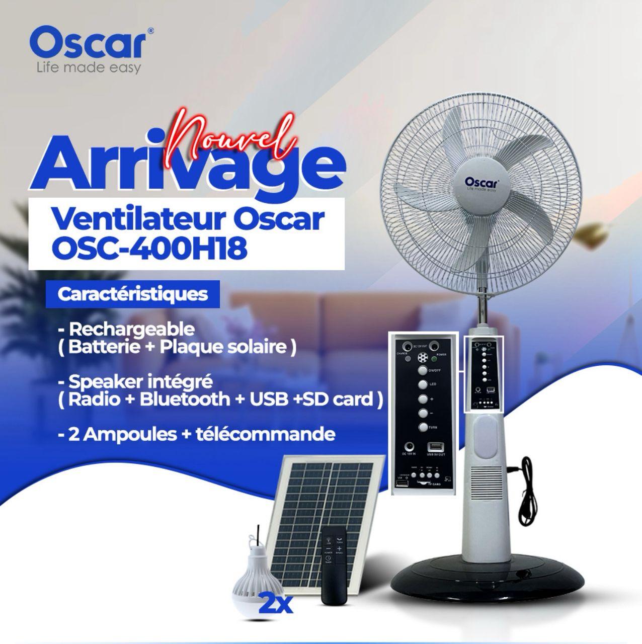 Ventilateur rechargeable Oscar